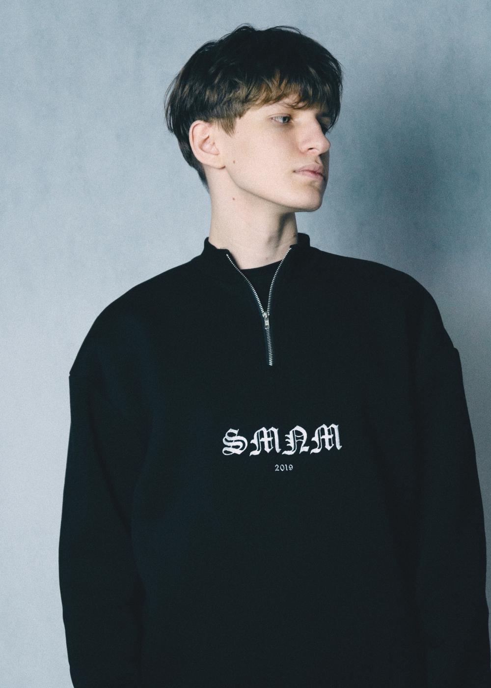SMNM: Зип свитшот "SMNM" черный